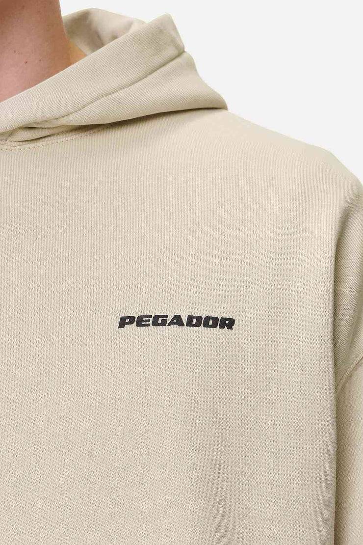 Pegador Logo Oversized Hoodie Washed Desert Sand Black Gum Zeitlich begrenztes Angebot