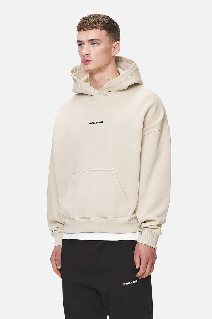 Pegador Logo Boxy Hoodie Washed Desert Sand Black Gum Exklusive Angebote