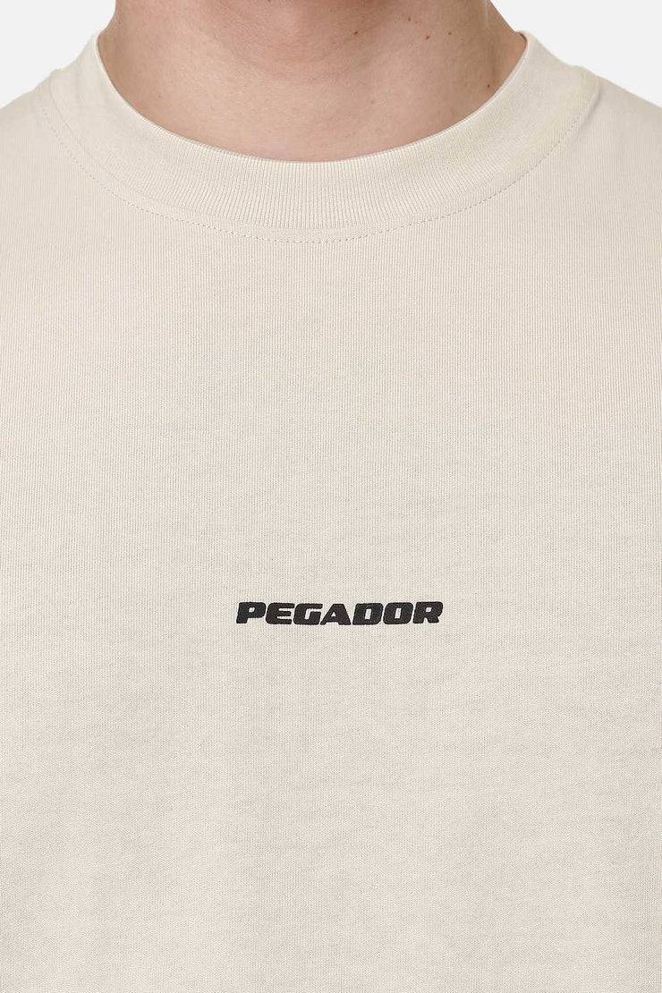 Pegador Logo Boxy Tee Washed Desert Sand Black Gum Blitzangebot