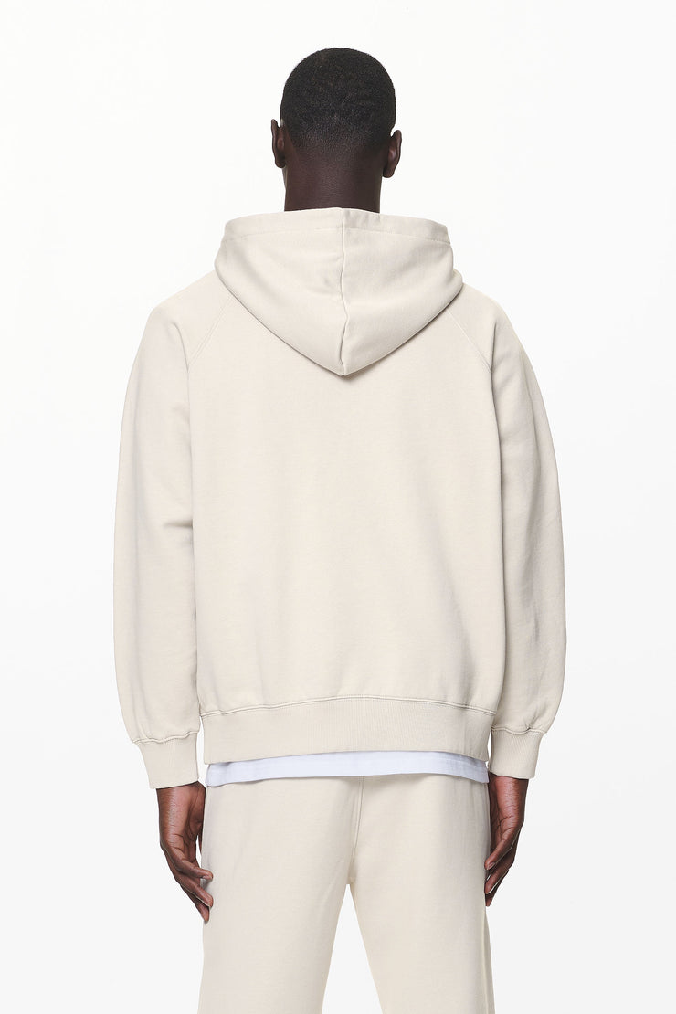 Pegador Logo Oversized Halfzip Hoodie Washed Dust Cream Gum Räumungsverkauf