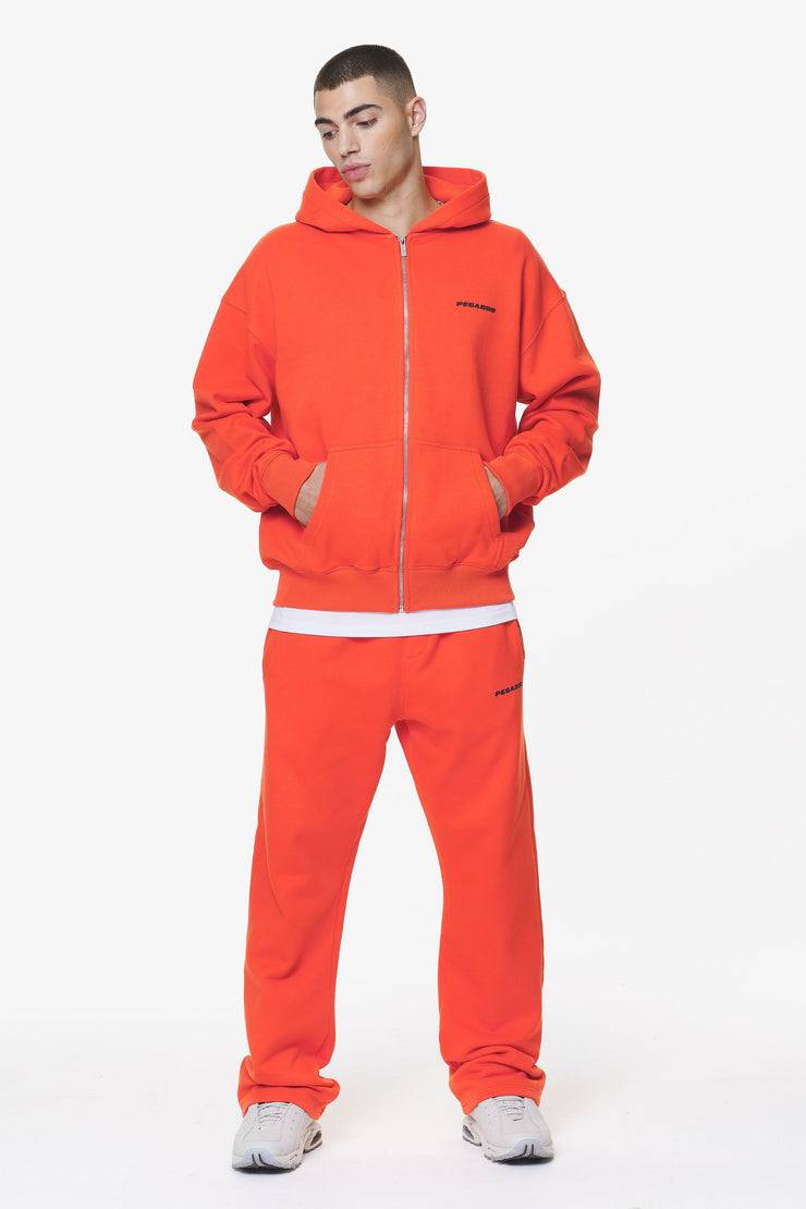 Pegador Logo Oversized Sweat Jacket Washed Signal Red Gum VIP-Rabatte