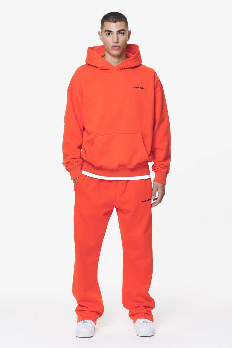 Pegador Logo Wide Sweat Pants Washed Signal Red Gum Tiefpreis