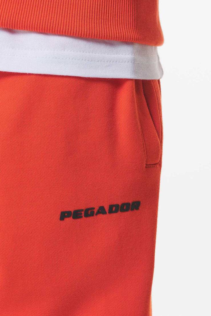 Pegador Logo Wide Sweat Pants Washed Signal Red Gum Tiefpreis
