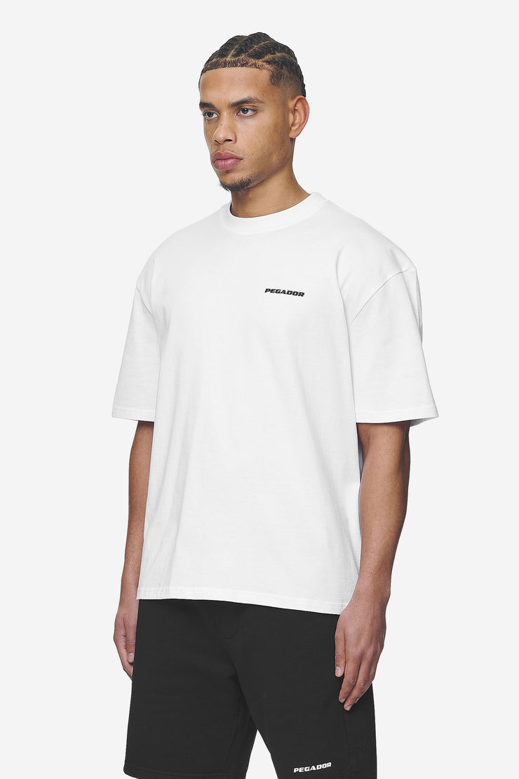 Pegador Logo Oversized Tee White Black Gum Wochenangebot