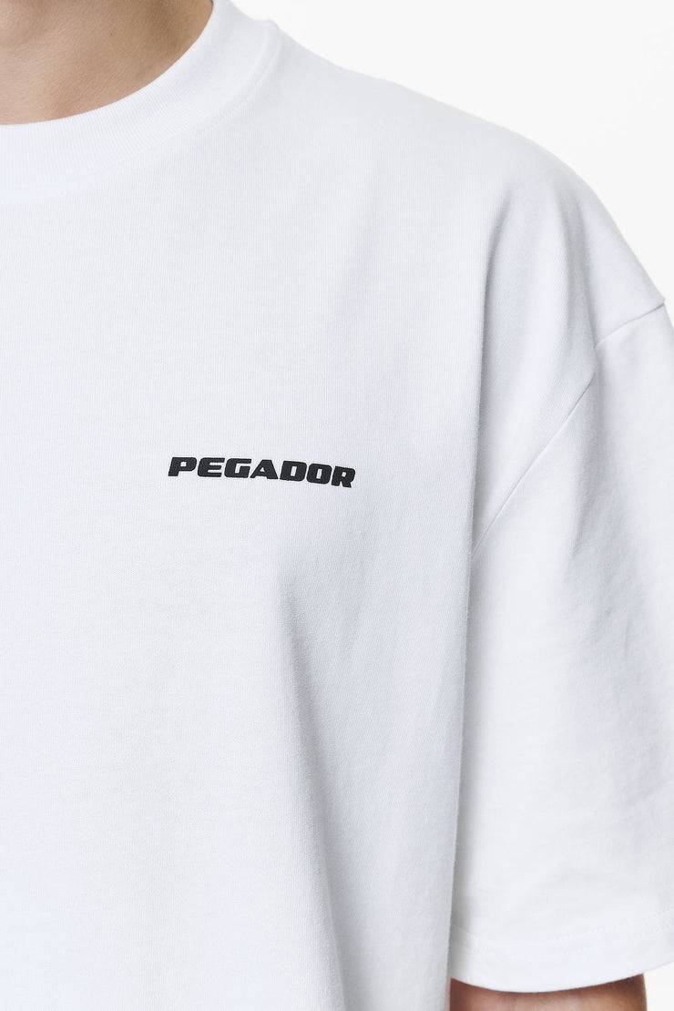 Pegador Logo Oversized Tee White Gum Kostenlose Rückgabe