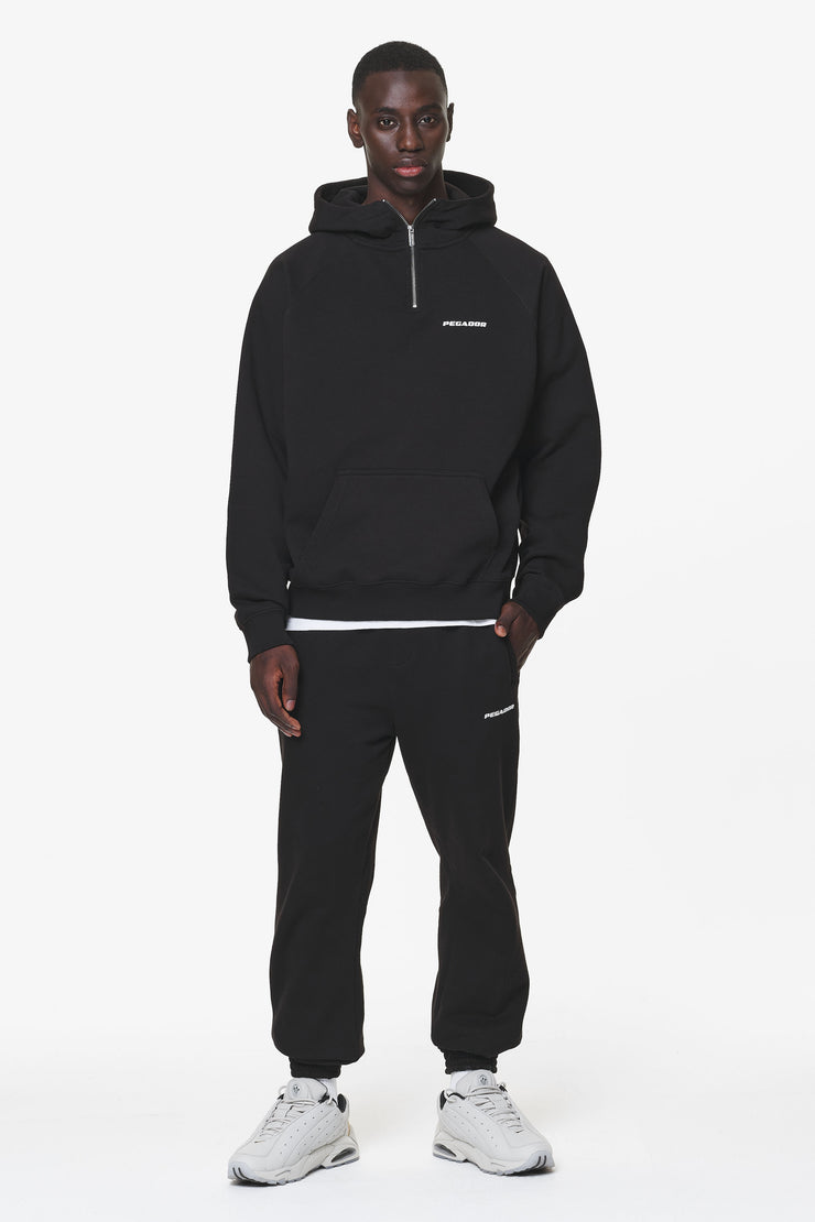 Pegador Logo Oversized Halfzip Hoodie Black Gum Nur für heute