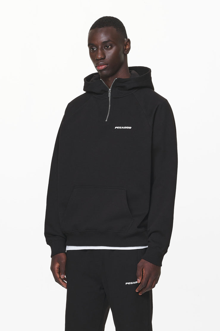Pegador Logo Oversized Halfzip Hoodie Black Gum Nur für heute