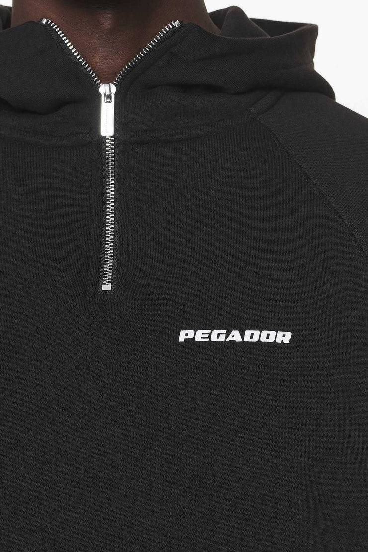 Pegador Logo Oversized Halfzip Hoodie Black Gum Nur für heute
