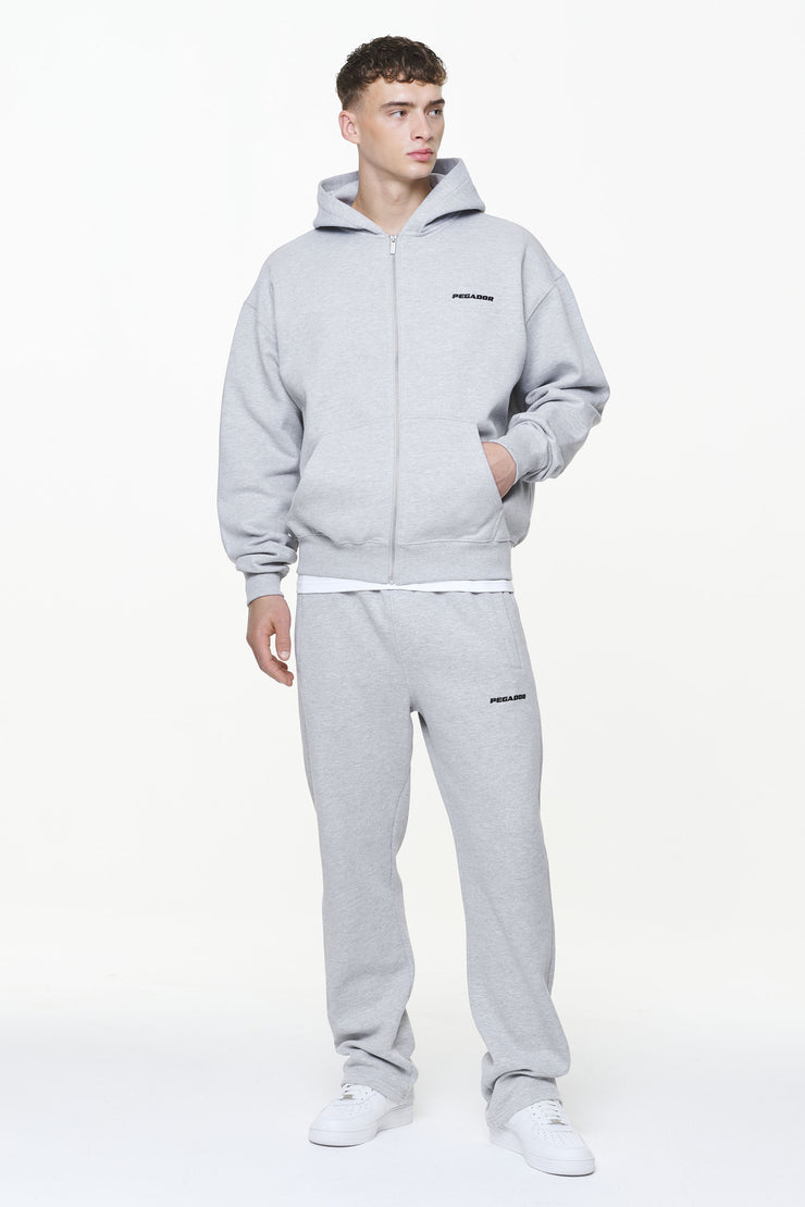 Pegador Logo Oversized Sweat Jacket Grey Melange Super Rabatt