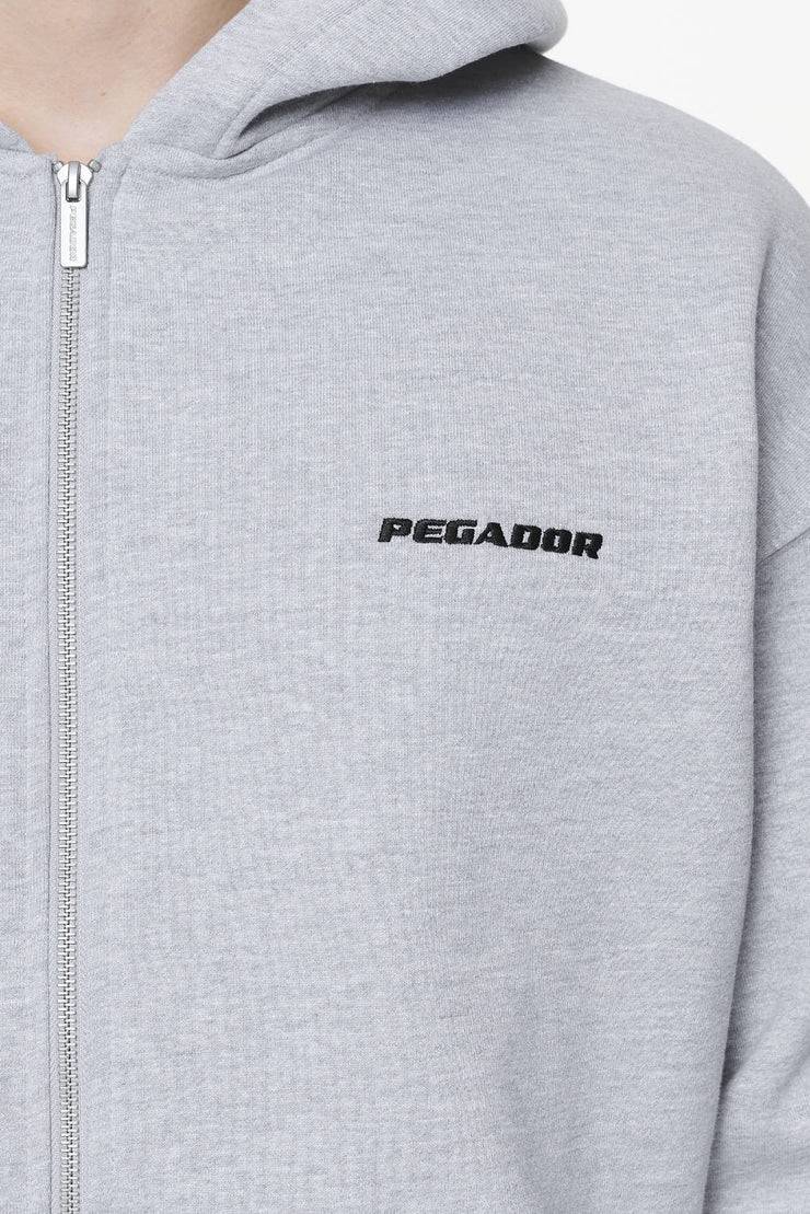 Pegador Logo Oversized Sweat Jacket Grey Melange Super Rabatt