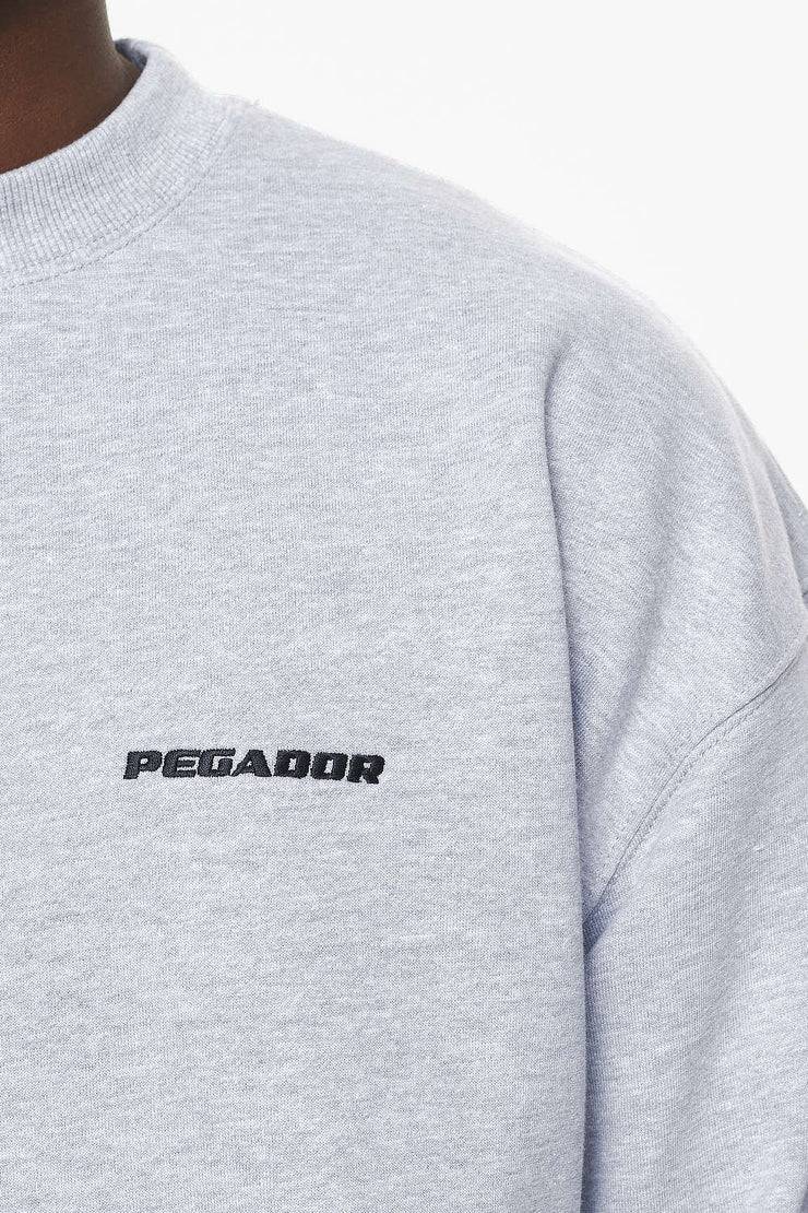Pegador Logo Oversized Sweater Grey Melange Riesige Rabatte