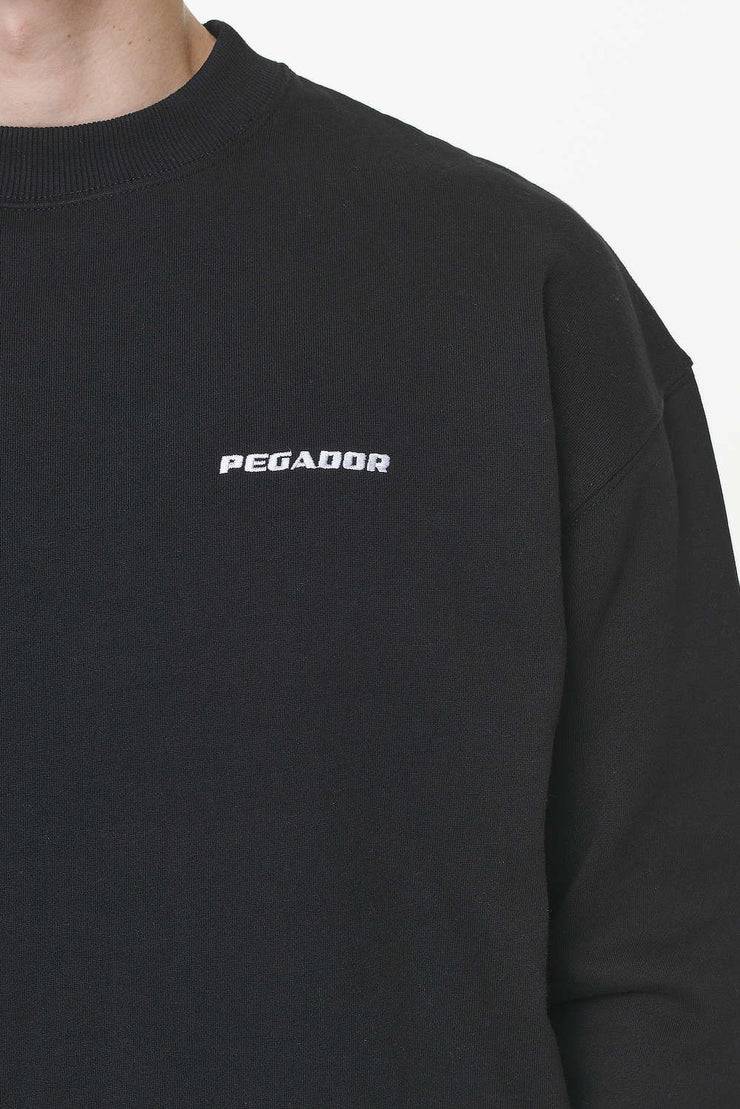 Pegador Logo Oversized Sweater Vintage Washed Onyx Black 50% Rabatt mit kostenlosem Versand
