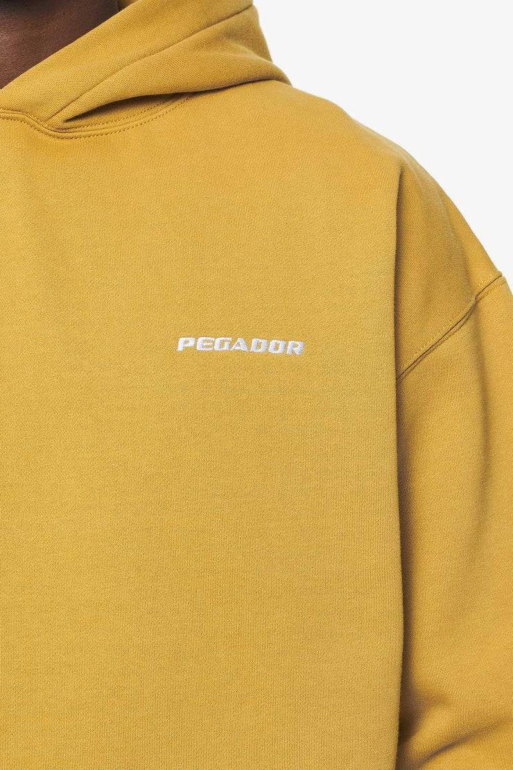 Pegador Logo Oversized Hoodie Vintage Washed Mustard Kostenloser Versand international