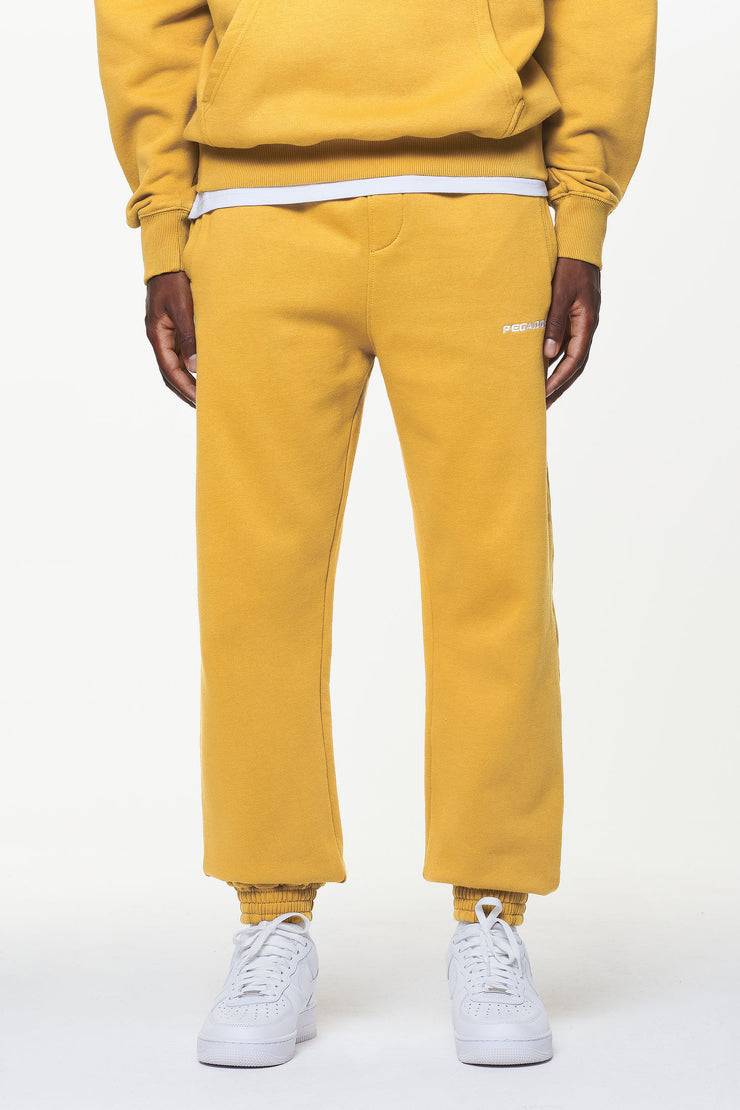 Pegador Logo Heavy Sweat Jogger Vintage Washed Mustard Fabrikladen