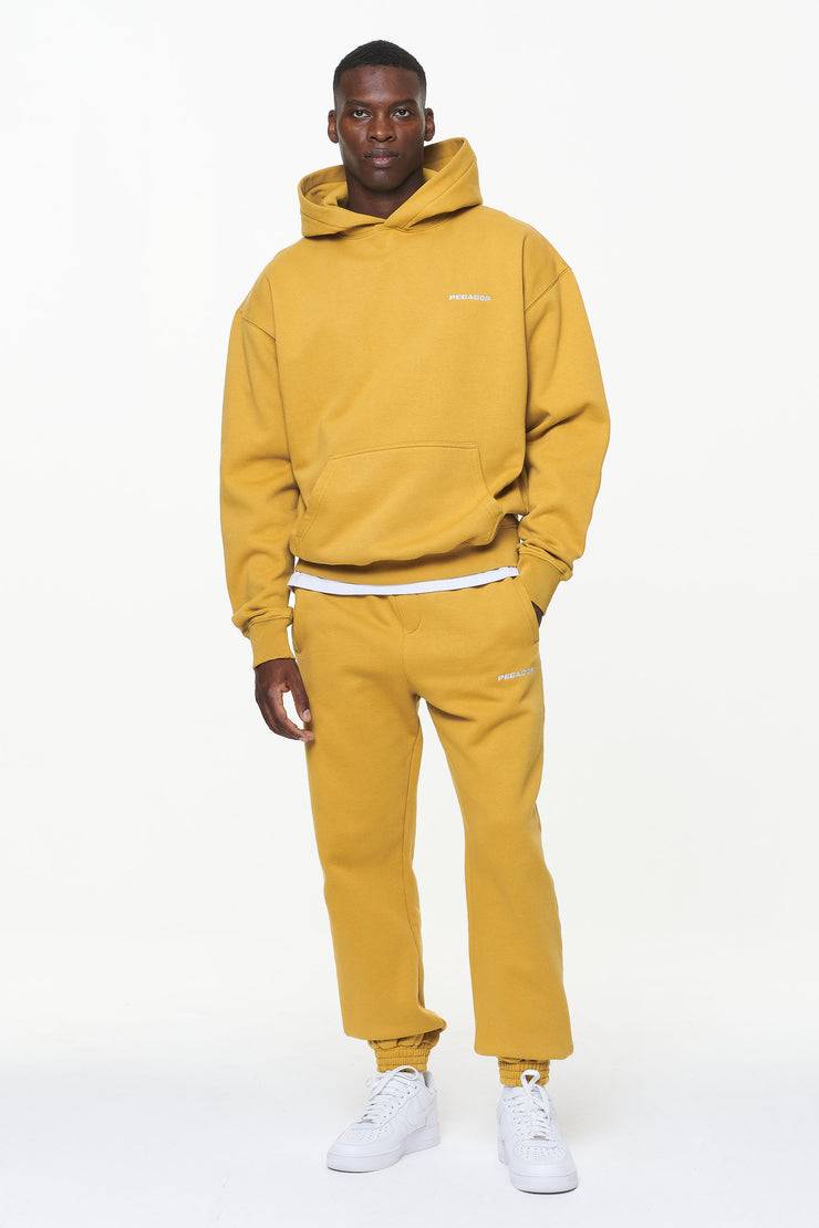 Pegador Logo Heavy Sweat Jogger Vintage Washed Mustard Fabrikladen