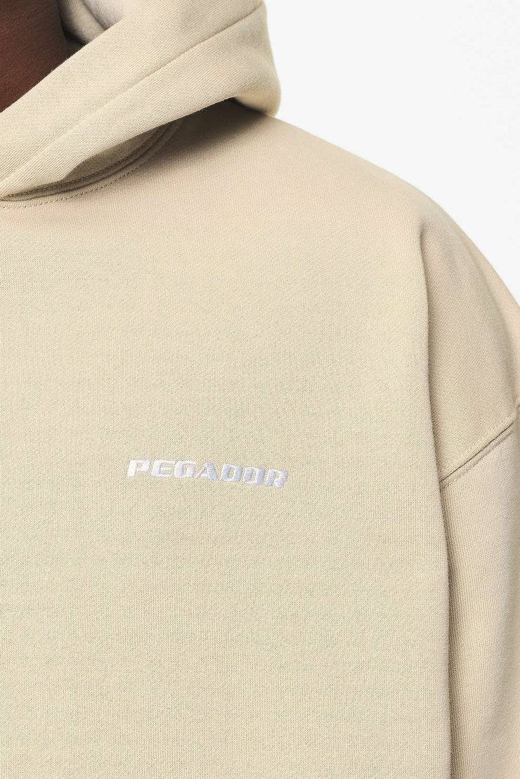 Pegador Logo Oversized Hoodie Vintage Washed Kingdom Beige Begrenzt auf 3 Tage