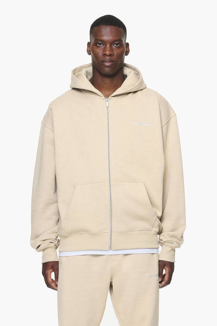 Pegador Logo Oversized Sweat Jacket Vintage Washed Kingdom Beige Speichern exportieren