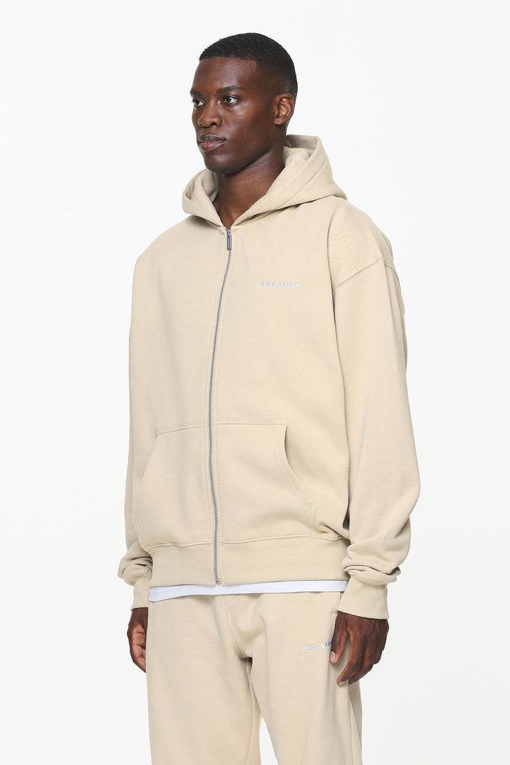 Pegador Logo Oversized Sweat Jacket Vintage Washed Kingdom Beige Speichern exportieren