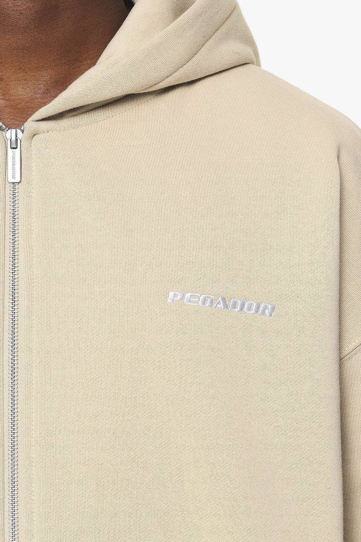 Pegador Logo Oversized Sweat Jacket Vintage Washed Kingdom Beige Speichern exportieren