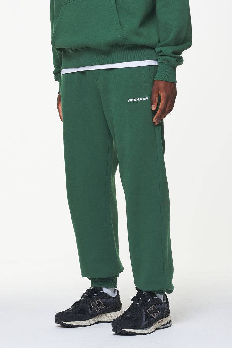 Pegador Logo Heavy Sweat Jogger Vintage Washed British Green Im Verkauf