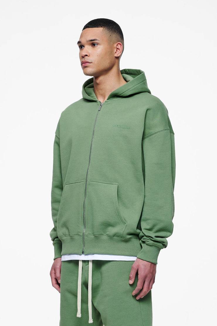 Pegador Logo Oversized Sweat Jacket Vintage Washed Cypress Green Gum zollfrei