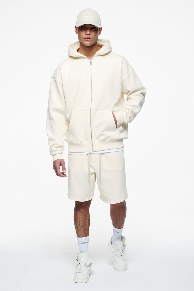 Pegador Logo Oversized Sweat Jacket Vintage Washed Unbleached Gum Online