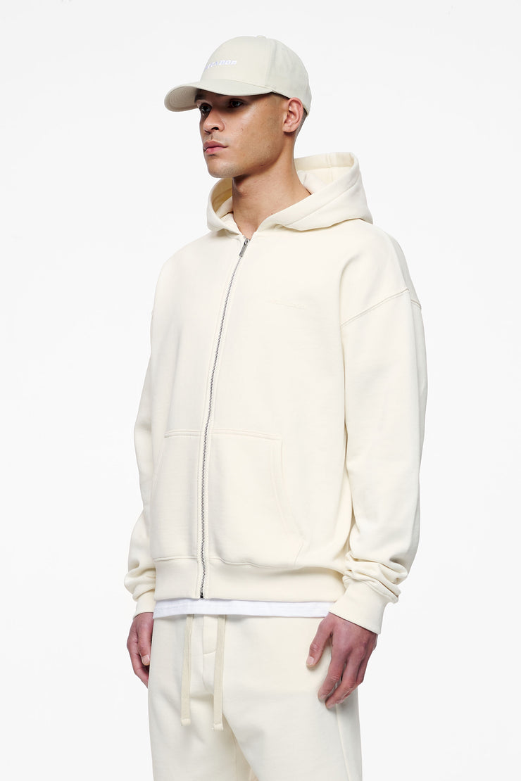 Pegador Logo Oversized Sweat Jacket Vintage Washed Unbleached Gum Online