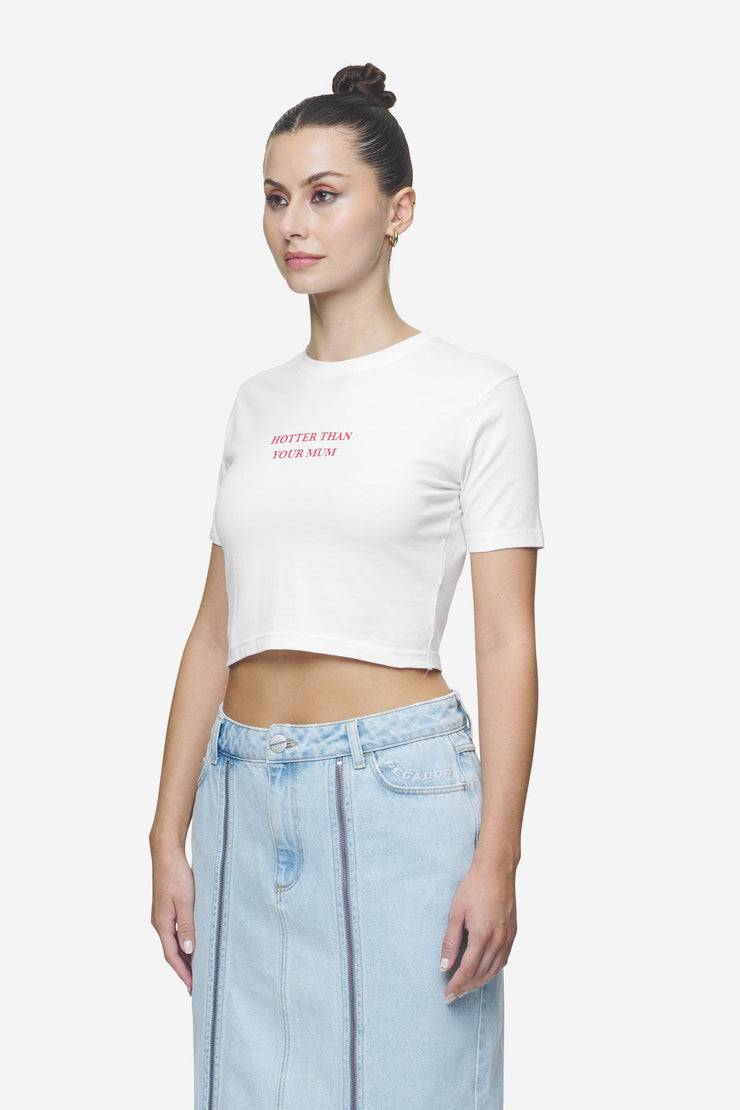 Pegador Reyna Cropped Baby Tee White im Angebot