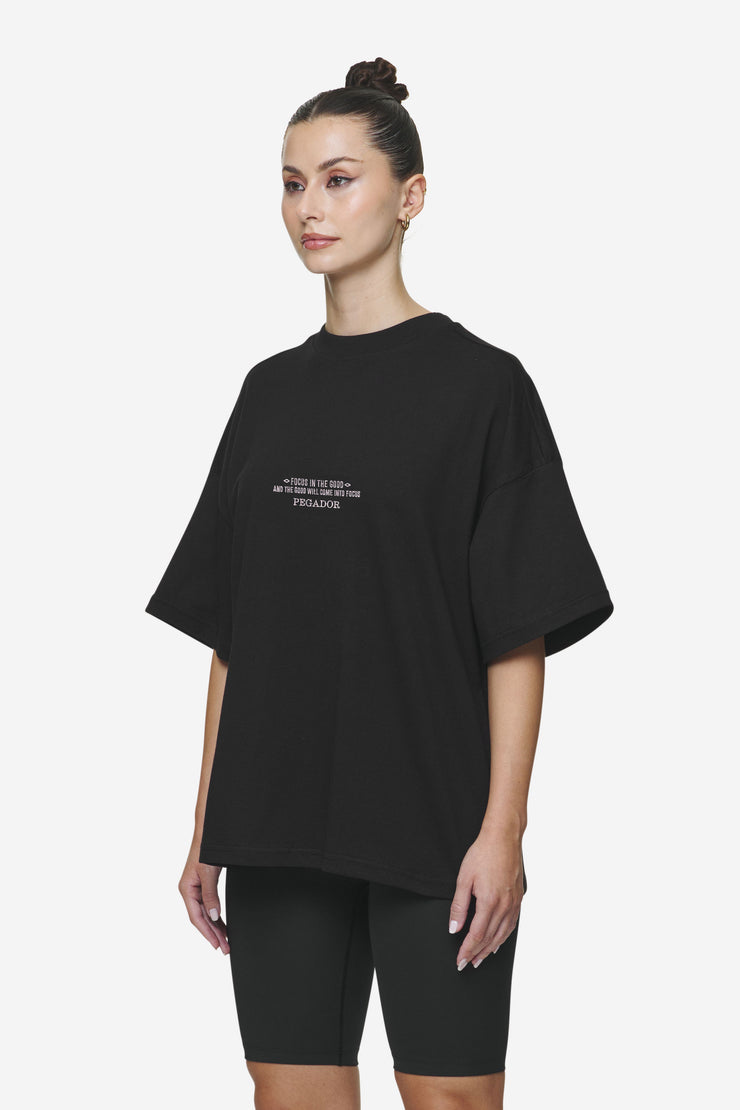 Pegador Naia Heavy Oversized Tee Black Günstiger Verkauf