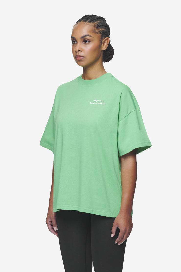 Pegador Yebra Heavy Oversized Tee Washed Peppermint Green Meist gekauft
