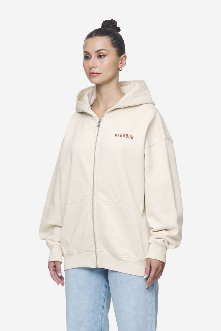 Pegador Balari Oversized Sweat Jacket Washed Coast Sand Limitierter Zeitrabatt