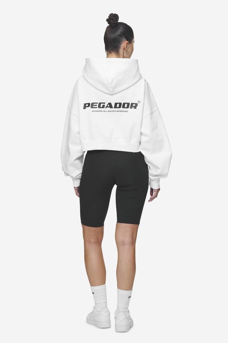 Pegador Lana Logo Cropped Sweat Jacket White Black Sonderangebot