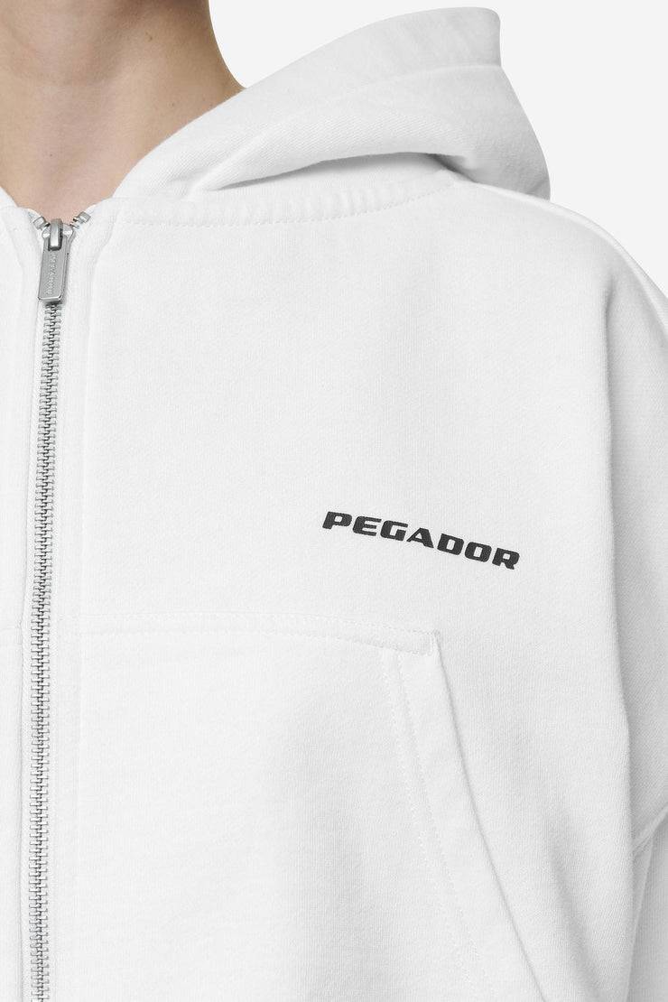 Pegador Lana Logo Cropped Sweat Jacket White Black Sonderangebot