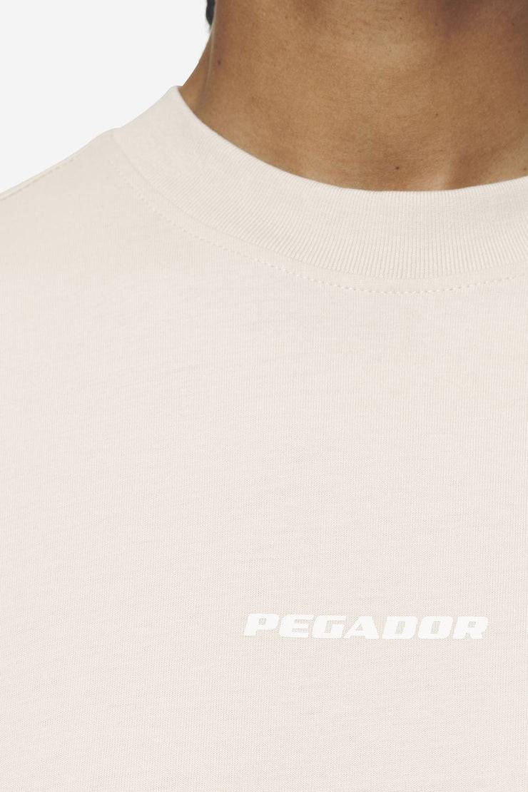 Pegador Arendal Logo Heavy Oversized Tee Washed Coast Sand White Großer Ausverkauf