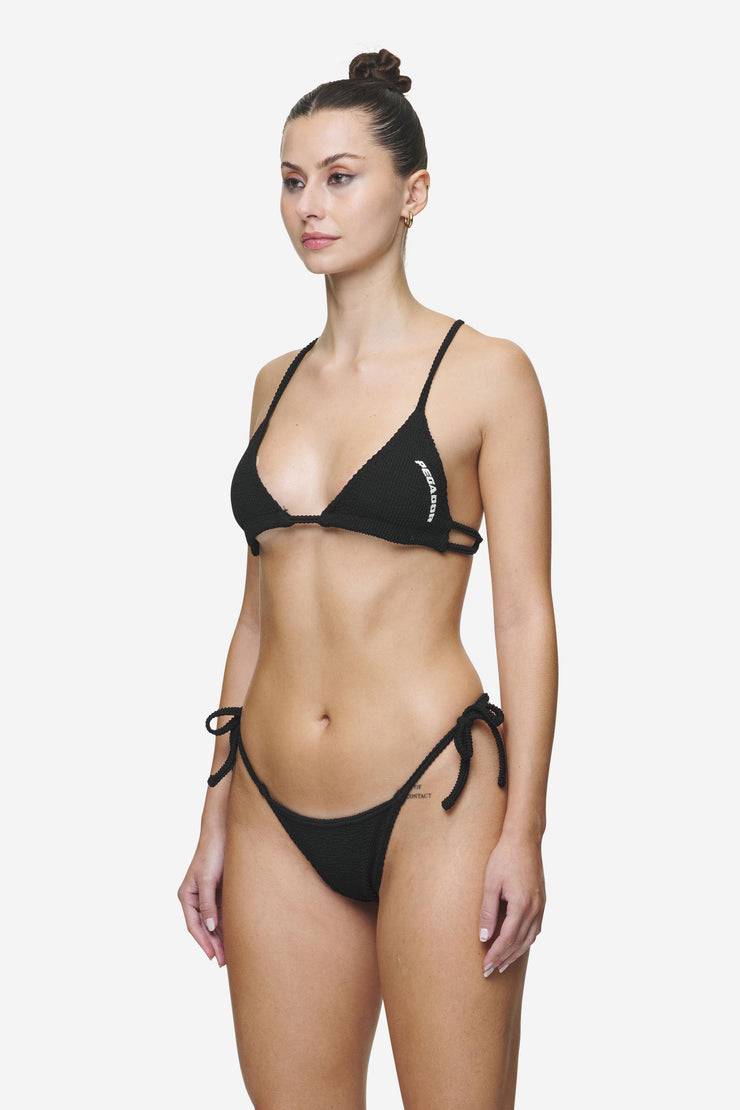 Pegador Ramira Triangle Bikini Top Black Zeitlich begrenztes Angebot