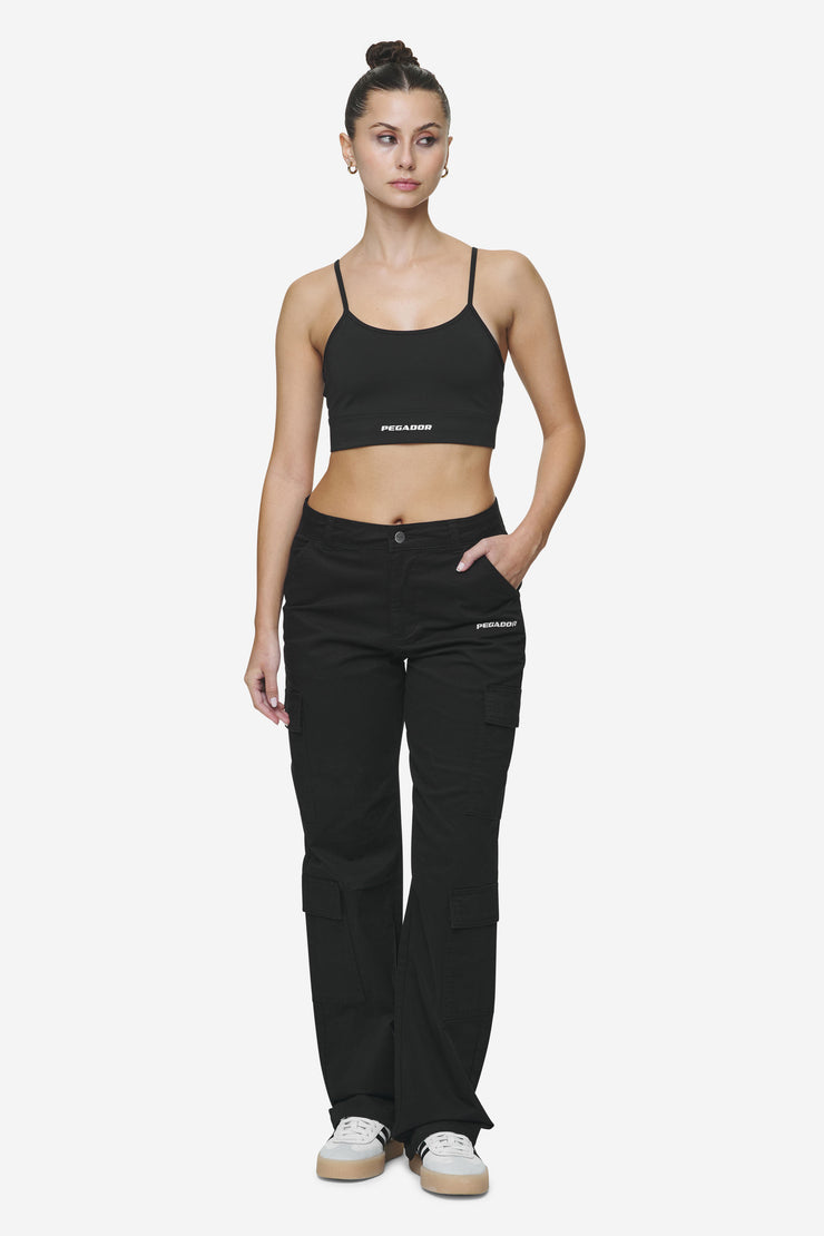 Pegador Lia Wide Cargo Pants Black VIP-Rabatte