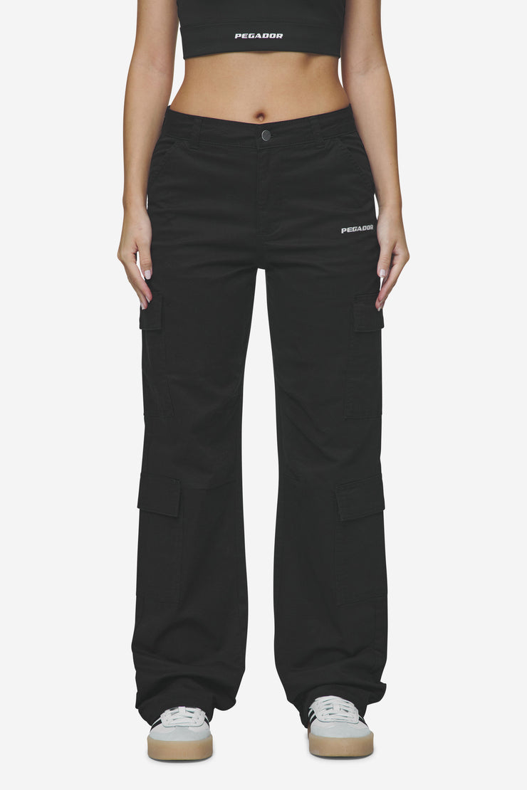 Pegador Lia Wide Cargo Pants Black VIP-Rabatte