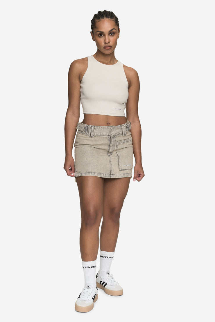 Pegador Antonia Cargo Mini Skirt Washed Coast Sand Tiefpreis
