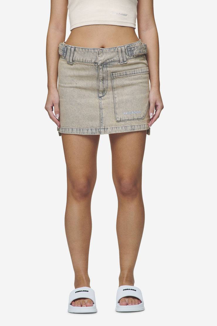 Pegador Antonia Cargo Mini Skirt Washed Coast Sand Tiefpreis