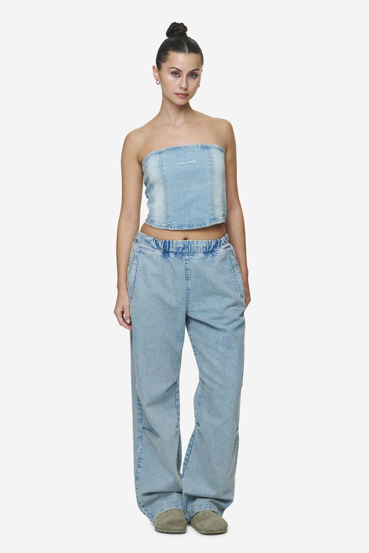 Pegador Miranda Denim Tube Top Washed Pale Blue Bleached Blue Super Sparpreis