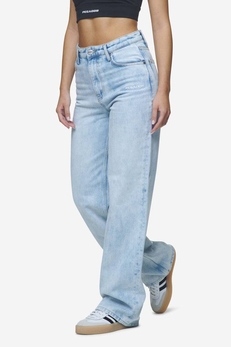 Pegador Lora Wide Leg Jeans Washed Light Blue Wochenangebot