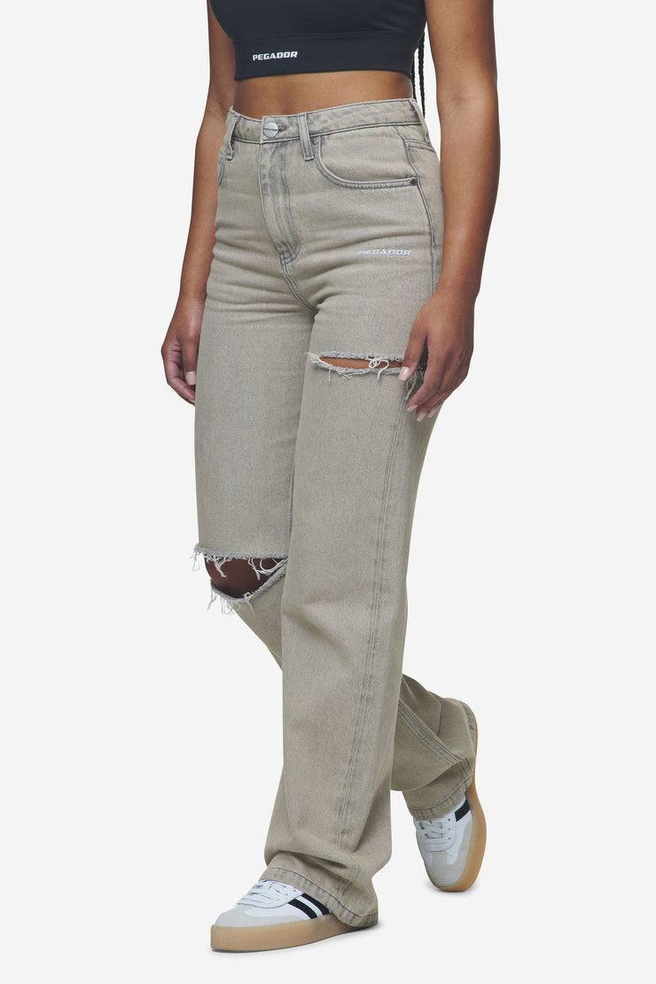 Pegador Romani Destroyed High Waist Jeans Washed Coast Sand Begrenzte Freigabe