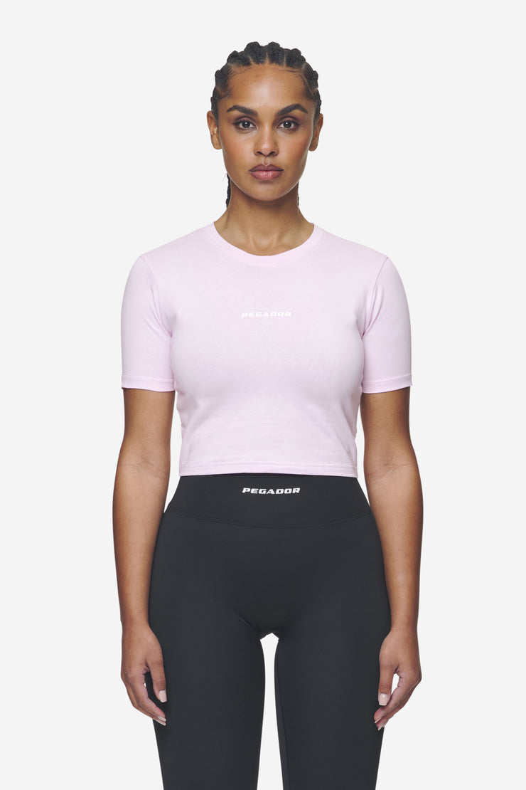 Pegador Ines Cropped Baby Tee Washed Bubblegum White Gum Neueste Stile