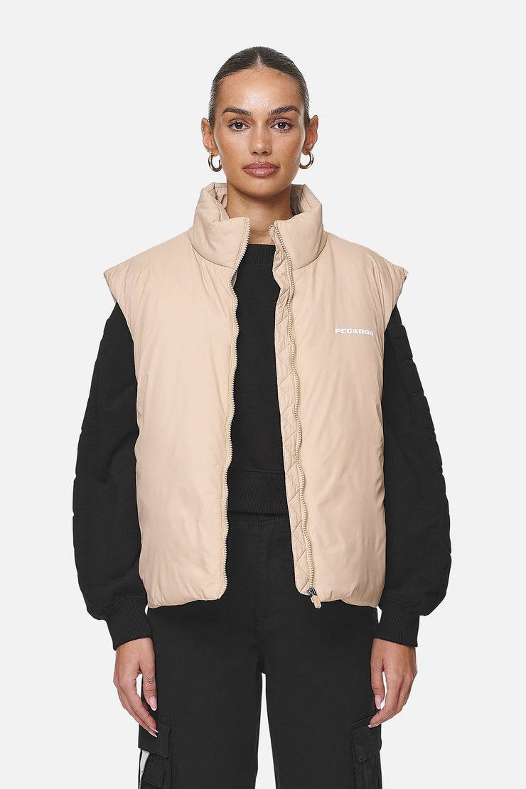 Pegador Wilton Cropped Oversized Vest Safari Sand Discount Store für neue Produkte
