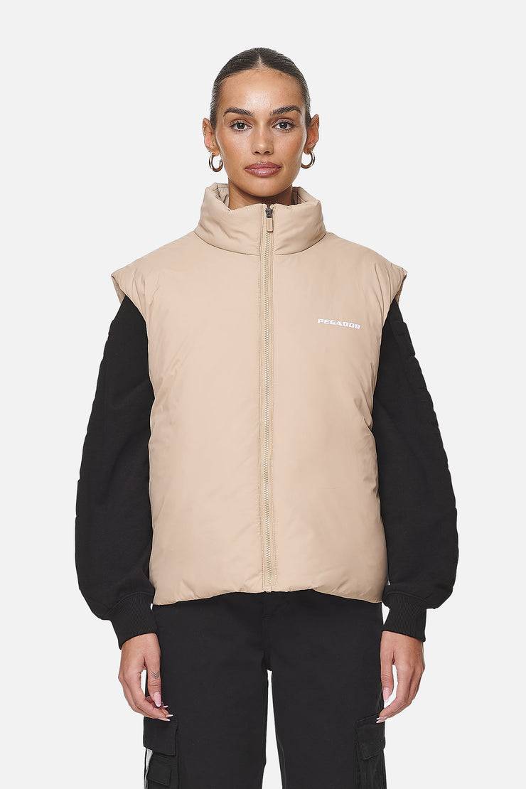 Pegador Wilton Cropped Oversized Vest Safari Sand Discount Store für neue Produkte