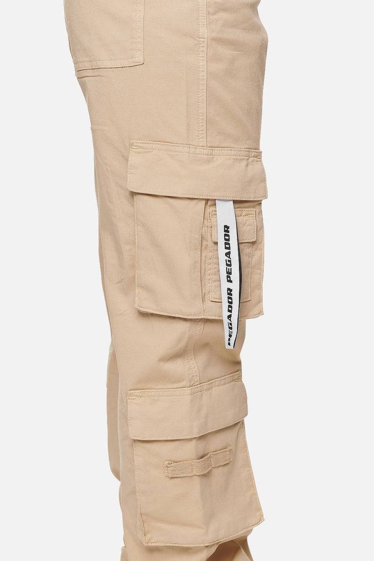 Pegador Tanami Wide Cargo Pants Washed Safari Sand Super Rabatt