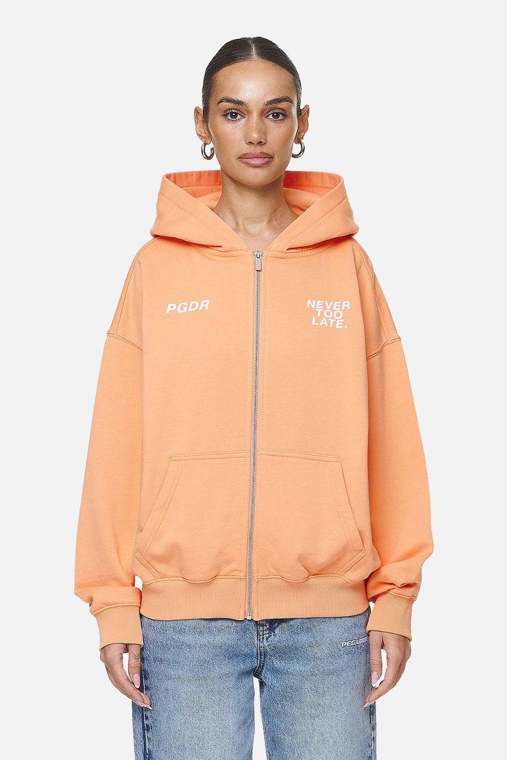 Pegador Airville Oversized Zip Hoodie Washed Apricot Clearance-Verkauf