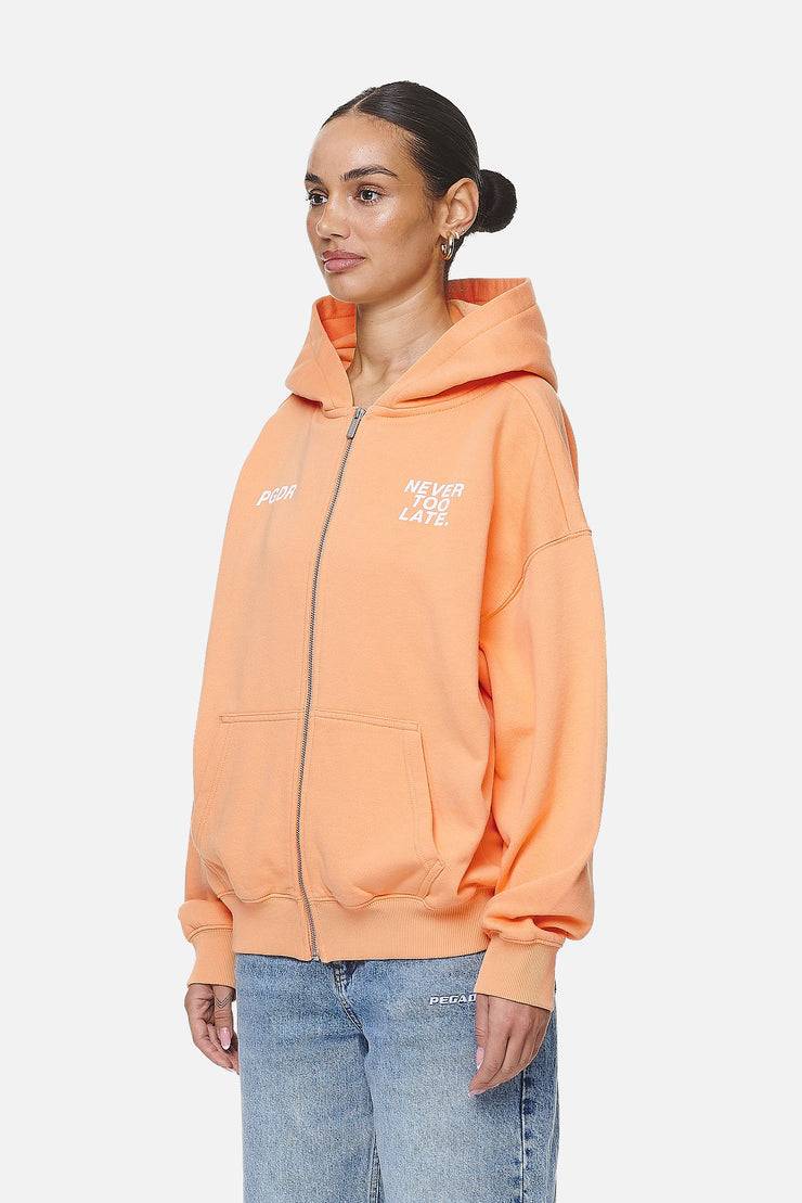 Pegador Airville Oversized Zip Hoodie Washed Apricot Clearance-Verkauf