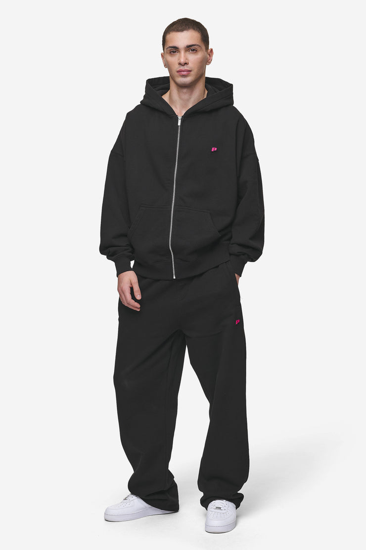 Pegador Leono Boxy Sweat Jacket Washed Black Virtual Pink Gum 2025