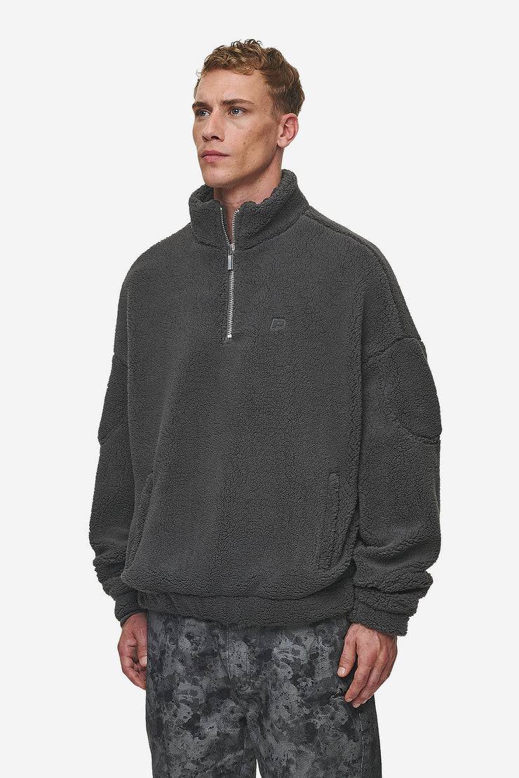 Pegador Munoz Teddy Half Zip Sweater Anthracite Limitierter Zeitrabatt